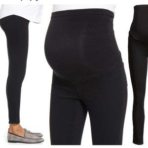 1822 Denim Re: Denim Ankle Skinny Over-the-Bump Black Maternity Jeans